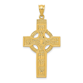 14k Yellow Gold Celtic Cross Pendant C895