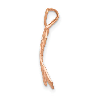 14k Rose Gold Diamond-cut Awareness Pendant C903