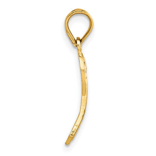 14k Yellow Gold Diamond-cut Awareness Pendant C904