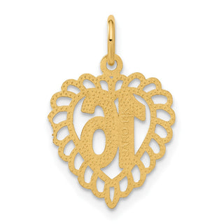 14k Yellow Gold 16 In A Heart Charm