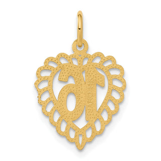 14k Yellow Gold 16 In A Heart Charm