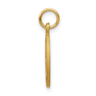 14k Yellow Gold #16 In A Circle Pendant