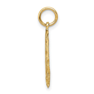 14k Yellow Gold #16 In Oval Circle Pendant