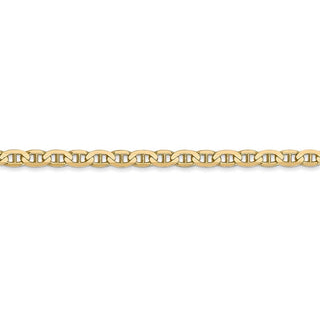 22" 14k Yellow Gold 3mm Concave Anchor Chain Necklace