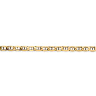 20" 14k Yellow Gold 3.75mm Concave Anchor Chain Necklace