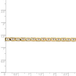 22" 14k Yellow Gold 3.75mm Concave Anchor Chain Necklace