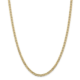 20" 14k Yellow Gold 3.75mm Concave Anchor Chain Necklace
