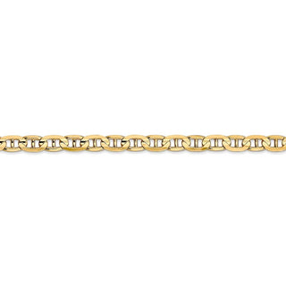 22" 14k Yellow Gold 4.5mm Concave Anchor Chain Necklace