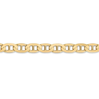 18" 14k Yellow Gold 6.25mm Concave Anchor Chain Necklace