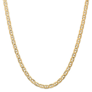 18" 14k Yellow Gold 6.25mm Concave Anchor Chain Necklace
