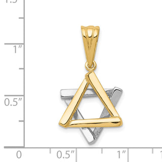 14k Yellow and White Gold Star Of David Pendant CG52