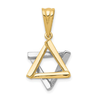 14k Yellow and White Gold Star Of David Pendant CG52