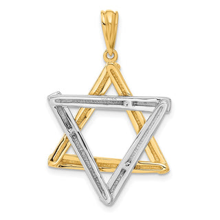 14k Yellow and White Gold Star Of David Pendant CG53