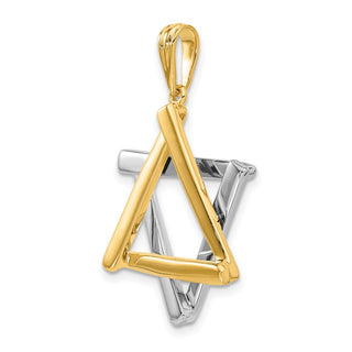14k Yellow and White Gold Star Of David Pendant CG53