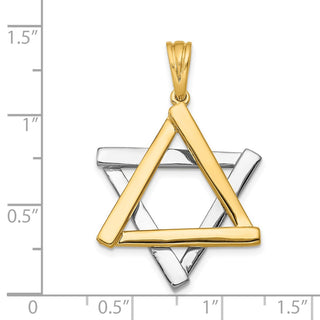 14k Yellow and White Gold Star Of David Pendant CG53