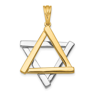 14k Yellow and White Gold Star Of David Pendant CG53