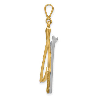 14k Yellow and White Gold Star Of David Pendant CG54
