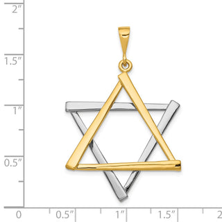 14k Yellow and White Gold Star Of David Pendant CG54