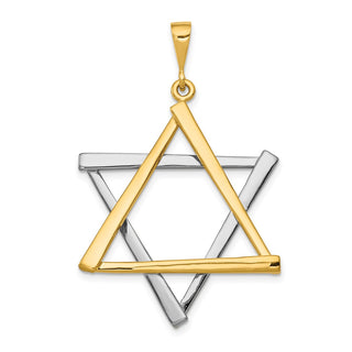 14k Yellow and White Gold Star Of David Pendant CG54