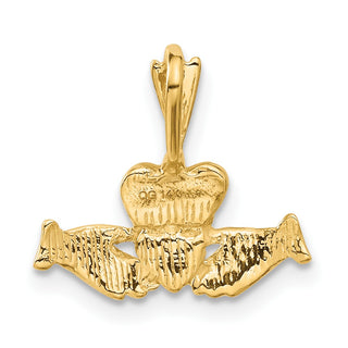 14k Yellow Gold Claddagh Charm CH107