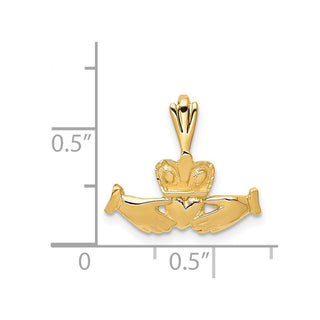 14k Yellow Gold Claddagh Charm CH107