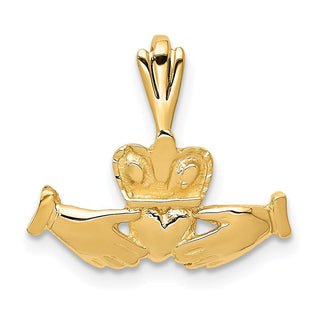 14k Yellow Gold Claddagh Pendant CH107