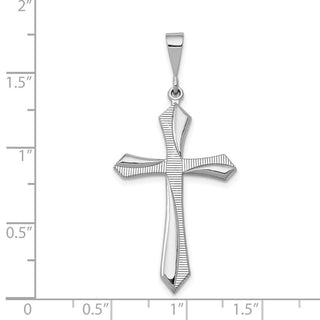 14k White Gold Passion Cross Pendant CH110
