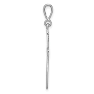 14k White Gold Cross Pendant CH111