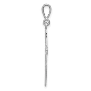 14k White Gold Cross Pendant CH111