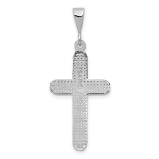 14k White Gold Cross Pendant CH111