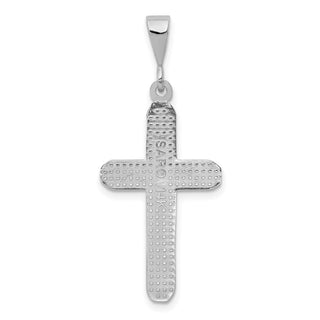 14k White Gold Cross Pendant CH111