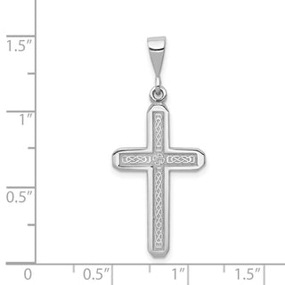 14k White Gold Cross Pendant CH111
