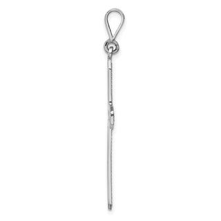 14k White Gold Cross Pendant CH112