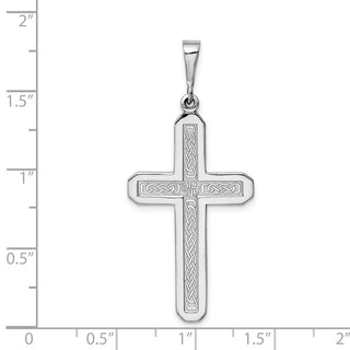 14k White Gold Cross Pendant CH112