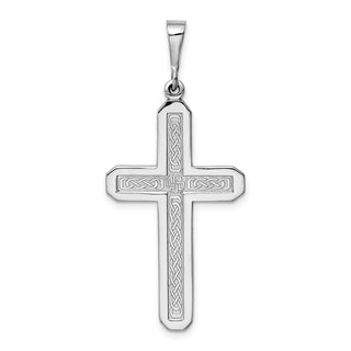 14k White Gold Cross Pendant CH112