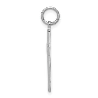 14k White Gold Cross Charm CH124