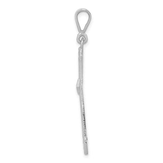 14k White Gold Passion Cross Pendant CH126