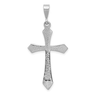 14k White Gold Passion Cross Pendant CH126