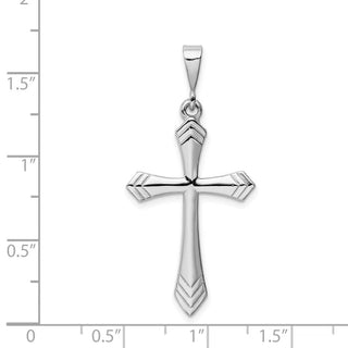 14k White Gold Passion Cross Pendant CH126