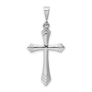 14k White Gold Passion Cross Pendant CH126