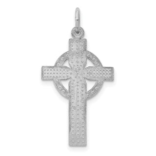 14k White Gold Celtic Cross Charm CH127