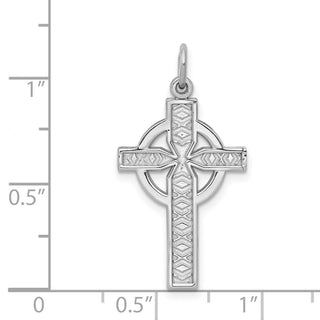 14k White Gold Celtic Cross Charm CH127
