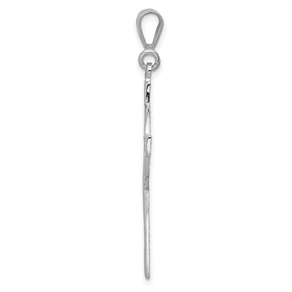 14k White Gold Celtic Cross Pendant CH129