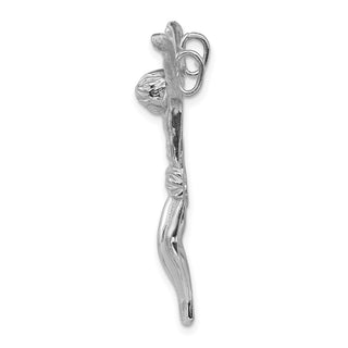 14k White Gold Jesus Slide Pendant