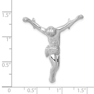 14k White Gold Jesus Slide Pendant