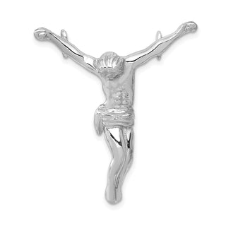 14k White Gold Jesus Slide Pendant