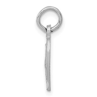 14k White Gold Cross In Heart Charm CH133