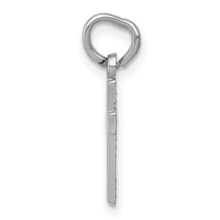 14k White Gold Cross Charm CH134