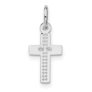 14k White Gold Cross Charm CH134