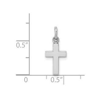 14k White Gold Cross Charm CH134